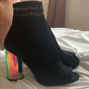 Open toe booties